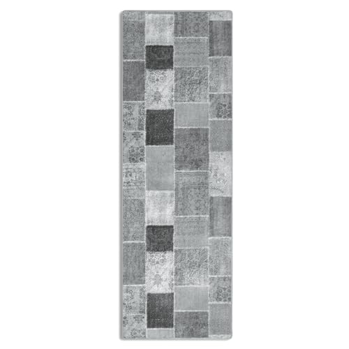 Floordirekt Teppichläufer mit Muster, Monsano Anthrazit, 80 x 500 cm – Ansicht 2