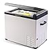 Linsion Car Refrigerator/Freezer 54qt Compact Vehicle Car Fridge Compressor Electric Cooler for Car,Truck,RV,Boat,Outdoor and Home use 12/24V DC and 90-250 AC,Cooling to -4℉
