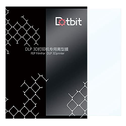 Lysee 3D Printer Parts & Accessories - Dotbit FEP Film Sheet, High Transmittance Strength for UV 3D Printer D7 DLP Photon LCD SLA Resin 200X140mm- 5Pcs - (Color: Transparent)