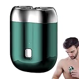 Reise-Rasierer, tragbar, wasserdicht, Gesichtsrasierer mit USB-Aufladung und Kopf für trocken und nass, für Dusche, Flugzeug, Zuhause, Reisen, Männer, Papa, Ehemann,