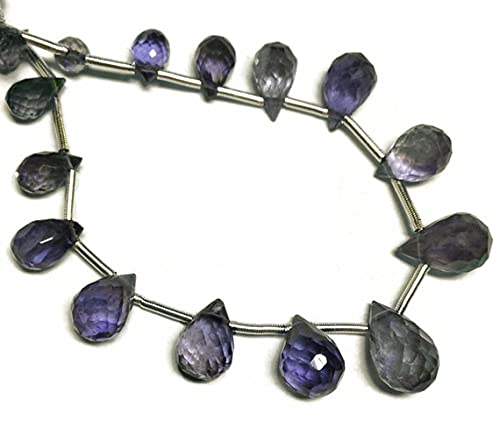 Iolite faceted teardrops sublimes pour créer des boucles d'oreilles bohèmes et chics