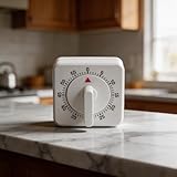Temporizador de 60 minutos para cocinar con alarma fuerte para hornear preparación de comidas y tiempo de tareas, construcción de plástico para un rendimiento constante de la cocina (negro)