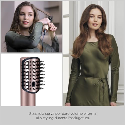 Babyliss Air Wand, Asciugacapelli, Piastra Lisciante E Styler, 4 In 1, Con Diffusore E Gift Bag, Da Capelli Bagnati Ad Asciutti, Funzione Ionica, Nessun Danno Da Calore, Rosa, AS6556E - 6