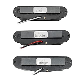 Wilkinson LOW GAUSS Tonalité Vintage Céramique Micros Simple Bobinage Set pour Guitare Style Strat,Noir - Les Beatles, Paul McCartney, John Lennon, RIngo Starr, George Harrison Wilkinson LOW GAUSS Tonalité Vintage Céramique Micros Simple Bobinage Set pour Guitare Style Strat,Noir – Image 4