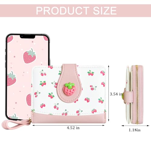 Image of Sunwel Fashion Girls Cutest Prints Wallet Card Slots Small Wallet with Zipper Coin Pouch Wallet for Women