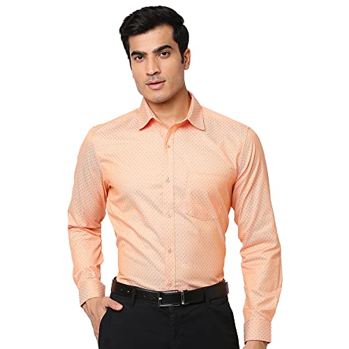 Image of MARKRICH Men's Slim Fit Semi Shirt with Spread Collar & Full Sleeves for Formal & Casual Wear