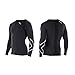 2XU Men's Long Sleeve Compression Top, Black/Silver X, Large