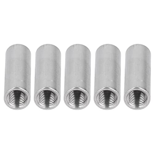 Ouitble Runde Kupplungsmutter, 5 Stück M12 Zylindrische Kupplungsmuttern 304 Edelstahl Innengewinde Runde Verbindungsmutter Für Gewindestangen, Bolzen, Maschinenschrauben