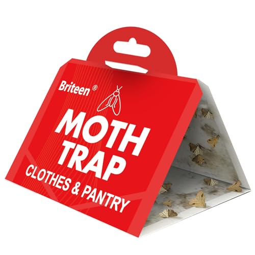 Pantry Moth Traps 10-Pack Safe and Effective for Food and Clothing- Glue Traps with Pheromones for...