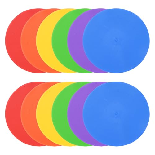 Marqueurs d'agilité plats polydots multicolores PATIKIL pour gym de 9 pouces