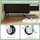 FANTASK Rollcontainer mit Rädern & 5 Schubladen, mobiler Schubladenschrank, Schubladenkommode, Bürocontainer Aktenschrank Rollschrank Rollwagen für Zuhause Büro (Schwarz)