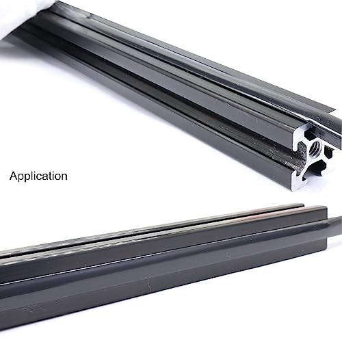 Image of 6 Meter 1010 2020 Aluminum Extrusion T Slot Cover Seal Dust Strip Bracket Insert Channel Filler for 6mm 80 20 10 Series 2040 1 inch V Slot Extruded Aluminum Rail Profile Accessories Hardware Black
