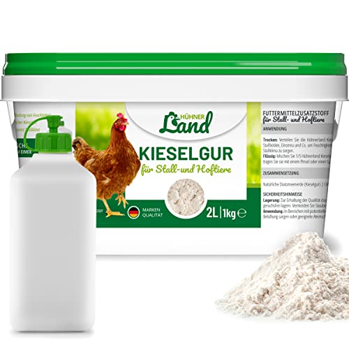 HÜHNER Land Kieselgur 4,3kg - Mit Pulverzerstäuber Für Hühnerstall