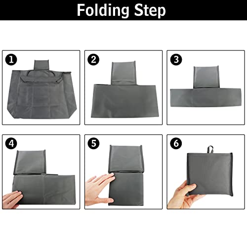 Autrucker Reusable Shopping Bag Foldable Shopping Bag Eco Waterproof Shopping Tote Bag Washable Grocery Bags for Shopping Storage - Image 4