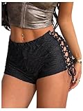 Milumia Women Sexy Club Micro Shorts Y2k Rave Shorts Low Rise Party Hot Shorts Black Medium