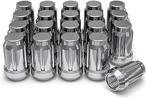 White Knight 3807-20AM Chrome M12x1.50 Spline Lug Nut with Key, 20 Pack