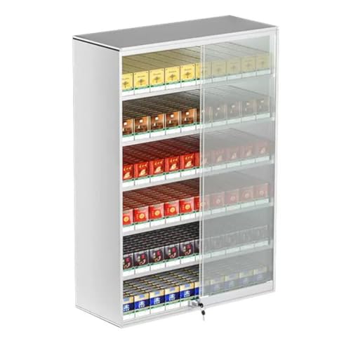 Vitrina de aluminio para tabaco con cerradura y puerta de cristal para tiendas