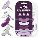 Key Turner Aids 4-Pack - Ergonomic Key Holder for Arthritis, Elderly, and Weak Hands | Easy Grip | Mobility Aids for Yale-Style Keys