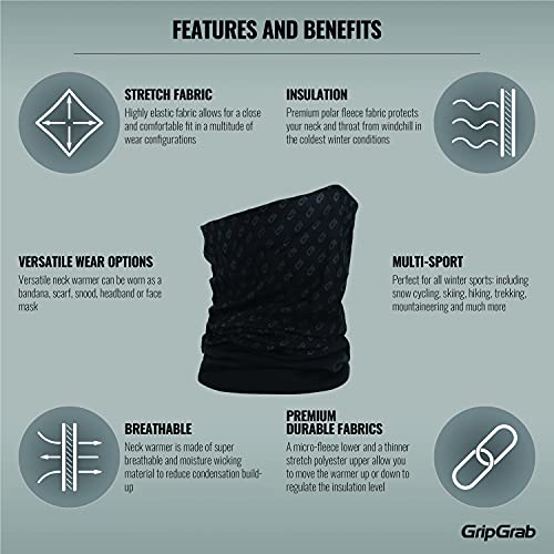 GripGrab Multifunctional Thermal Winter Fleece Neck Warmer Polar Fleece Neck Gaiter Cycling Running Outdoor Neck Scarf Biking2
