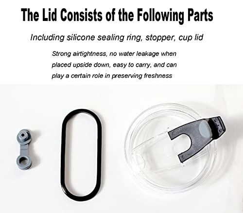 Asande Tumbler Lids Spillproof 20 Oz, 4 Pack Splash Resistant Lid For Beast,Juro,Ozark Trail,Atlin,Coffee Mug And More Cooler Cup,Covers For 20 Ounce Tumbler (2 Black + 2 White) Black+White/4Pack #TOP2