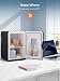 FOHERE 2 in 1 Mini Kühlschrank, 15L Kühlschrank für Zimmer mit Kühl- und Heizfunktion, DC/AC für Autos, Büros und Wohnheim, ECO-Low-Noise-Modus, für Kosmetik und Getränke, Schwarz