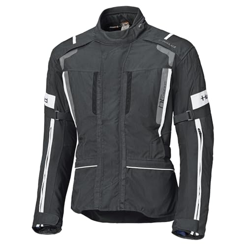 Held 4-Touring II - Giacca da motociclista per bambini, impermeabile, in tessuto con protezioni livello 1, classe A, colore bianco e nero, taglia 140
