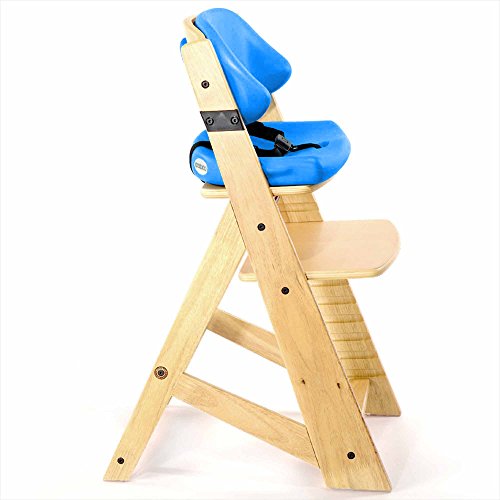 Keekaroo Height Right Kids High Chair with Comfort Cushions, Natural/Aqua (0055204KR-0002) - Thumbnail 3
