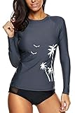 Langärmeliges Damen Schutzhemd für Sportaktivitäten, wie z. B.Wassersport, Schwimmen oder Schnorcheln, Surfen, Segeln, usw.