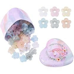 48Pcs Small Hair Claw Clips, Mini Hair Clips No-Slip Grip Jaw Clips Mix Colored Flower Hair Accessories for Women Girls