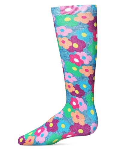 MeMoi Girl's MJ Floral Cotton Blend Knee High Socks
