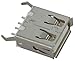 On Shore Technology USB-A1VSW6 USB-A Female Single Port PCB Socket Vertical Thru (Pack of 20)