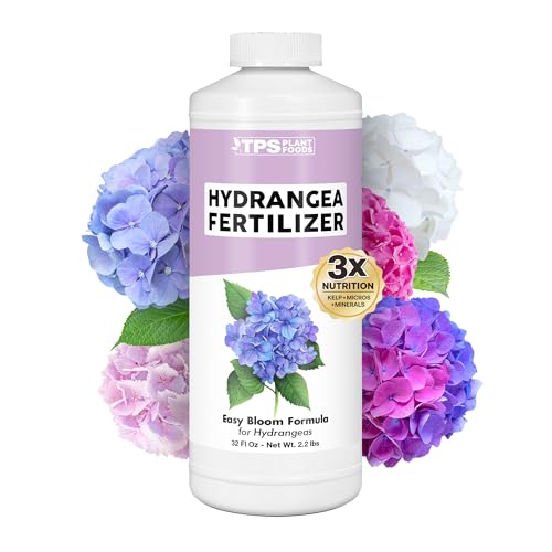 Hydrangea Fertilizer Liquid Plant Food for Bigger Blooms Rich Flower Color & Stronger Root Development 32 oz