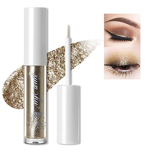 Erinde 4Pcs Liquid Glitter Eyeliner Eyeshadow Makeup, Tear Drop, Shimmer Metallic, Long Wearing Waterproof, Twinkle Under Eye Makeup Shadow Christmas Makeup #TOP4