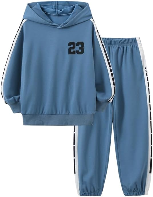 Boys Clothes Pullover Hoodie and Pants Fall Winter Sweatsuit for Kids