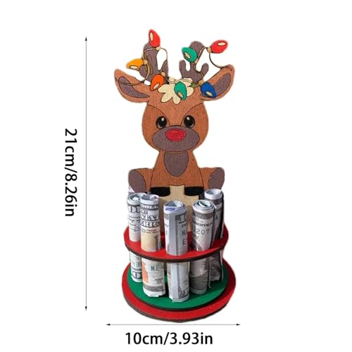 Porta-notas para dinheiro, porta-moedas de,Clipe de dinheiro de em formato de de neve com 10 furos -