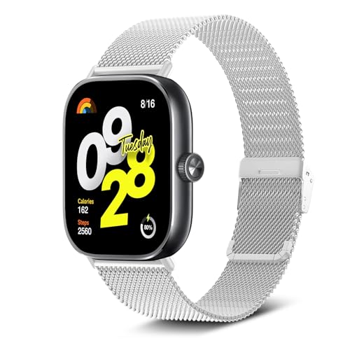[RoSoki] �o���h Xiaomi Redmi Watch 6 / Xiaomi Redmi Watch 5/4 �Ή� �����x���g �X�e�����X�`�[�� �����o���h �ւ��X�g���b�v �h�K �ϋv���̂��� �����ȒP �r�W�l�X�� ���v�x���g �j�����p (�V���o�[