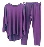 JM CLOTHING 2 piece Loungewear set for womens plus size 08-30 high low top and bottom Nightwear Womenswear top dress bottom pajama set wiggly Fashion Purple
