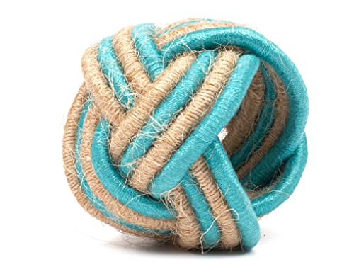 Riangi Jute Napkin Ring Set Of 12 - Two Tone Teal Party Decorations Turquoise Napkin Rings Bismillah Napkin Ring - A Beautiful Emphasize To Set Your Dining Table With Style Teal Natural #TOP5