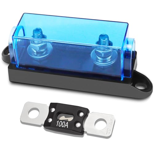 Mega Sicherungshalter 12 v / 48 v kfz Sicherungshalter Anm Sicherungshalter con Mega Sicherung 100A Langlebig Staubabweisend für LKW PKW Wohnmobil Wohnwagen