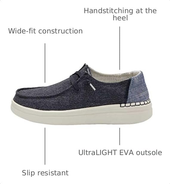Image of HEYDUDE Women's Wendy Chambray | Women's Shoes | Women's Lace Up Loafers | Comfortable & Light-Weight