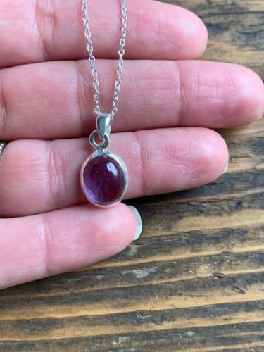 Pendentif améthyste naturelle pour collier argent 925 bien-être