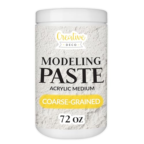Creative Deco Texture Paste Coarse Grain 2kg | White Filler for Acrylic Painting | Modelling Paste for Art Projects Acrylic Paint DIY 3D Effects Textures | Easy to Apply with Palette Knife
