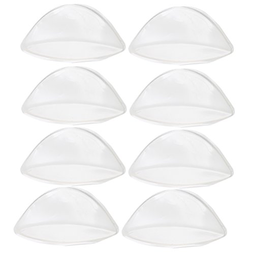 Ofoen Lot de 4 paires de coussins de support de voûte en gel, support adhésif de voûte plantaire gel semelles coussinets pour pieds plats rigides et transparents Cover
