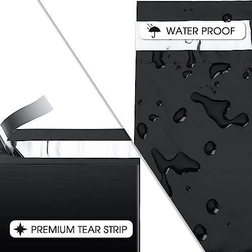 Image of Metronic Poly Mailers 12x15.5 200 Pack Shipping Bags for Clothes Black | Strong Self-Seal Mailers Poly Bags Shipping Envelopes Tear-resistant Waterproof Package Mailing Bags for Small Business