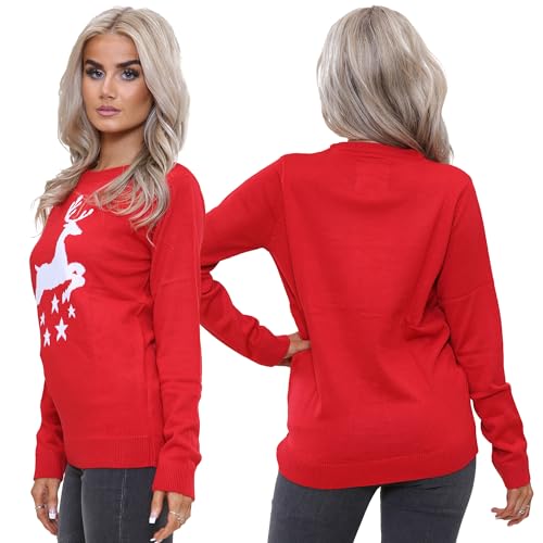 Jersey de Navidad para mujer pullover de punto elástico manga larga 2