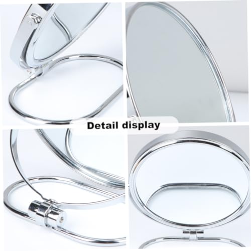 Miroir de maquillage double face de table et pliable pour bureau - 5