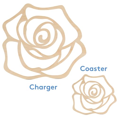 Platos decorativos de madera Rose 11 pulg. x10 miniatura 6