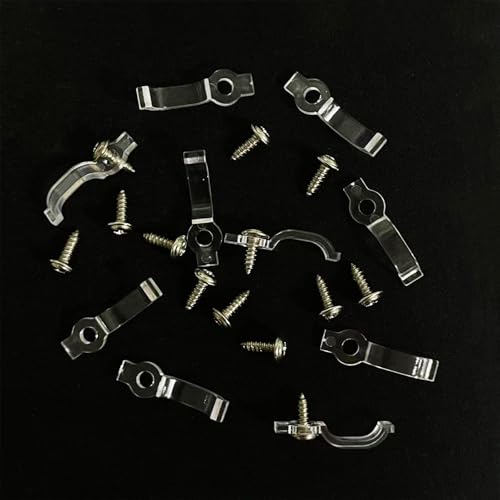 Image of 100-Pack LED Strip Mounting Clips - Secure & Easy Installation for LED Light Strips, Flexible Mounting Solutions for 10mm Wide Waterproof Strip Lights