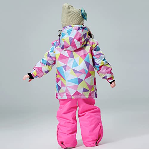 Image of Girls /Boys Snowsuits Hooded Insulated Windproof Winer Coats Ski Jacket Snow Pants Set