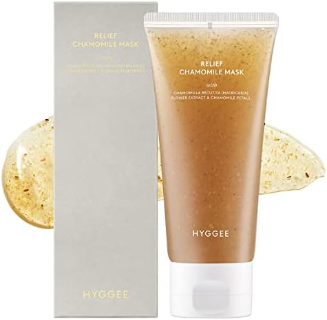 HYGGEE Relief Chamomile Mask - Wash off Petal Mask with BHA & Chamomile Extract - Soothing & Gentle Exfoliation Treatment - Skin Relaxing & Hydrating Skincare, 3.21 fl.oz.